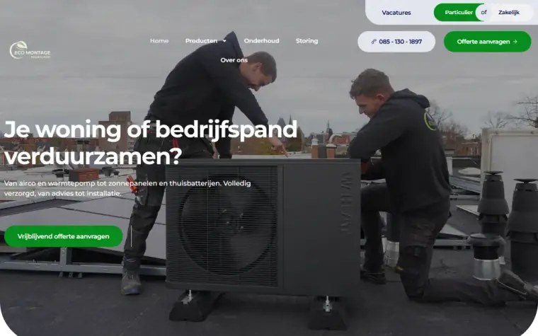 Screenshot van ecomontagenederland.nl